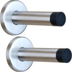 Aougo - stop porte robuste pour plinthes - lot de 2 stop portes muraux - butee de porte murale en acier ...