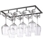 Support verre suspendu, porte verres à vin en métal, rangement verre installation sous meuble(4 rangs, ... Support verre suspendu, porte verres à vin en métal, rangement verre installation sous meuble(4 rangs, ...