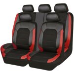 Voiture ensembles de housses siège, cuir imperméable et respirant protection couvre sieges, red Voiture ensembles de housses siège, cuir imperméable et respirant protection couvre sieges, red