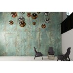 Carrelage gr�s c�rame effet m�tal zinc 120x120 cm vert - naturel - bo�te de 1. 42 m2