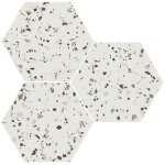 Apavisa ? carrelage gr�s c�rame effet terrazzo 29x25 cm blanc ? mat ? adapt� pour int�rieur et ext�rieur ...