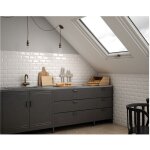 Carrelage mural faïence effet carreau metro metro 20x10 cm gris foncé, anthracite - brillant / poli - ... Carrelage mural faïence effet carreau metro metro 20x10 cm gris foncé, anthracite - brillant / poli - ...