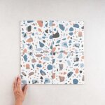 Ape - carrelage effet terrazzo bleu stay 20x20 blue (1m�) - les carreaux de jean