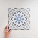 Ape - carrelage imitation carreaux de ciment fleur 15x15 (0, 5m2) lou - lou - les carreaux de jean