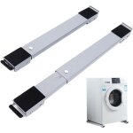 Apex chariot de rangement r�glable pour machine � laver avec base roulante et frein - gris