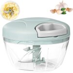 Apex hachoir oignon manuel, presse ail 520ml de 3 - lames, pour oignon salade, pesto, persil, saucisson ...