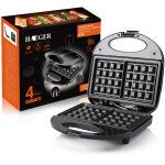 Appareil  croque monsieur 3 en 1, grill, gaufrier et sandwich, grande puissance de 750w, 3 plaques antiadhsi ...