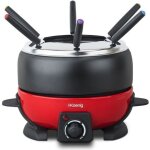 Appareil � fondue 2l pour 6 personnes ? thermostat r�glable 25�c � 190�c ? rev�tement antiadh�sif ? inclus ...