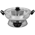 Appareil � fondue chinoise 2 compartiments avec fourchettes et passoires rotel