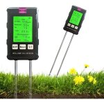 Appareil de mesure du sol 6 en 1, testeur de sol rotatif � 90 �, testeur d'humidit� du sol, testeur num�rique ...