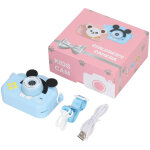 Appareil photo enfant hd multifonction - cam�ra num�rique miniature bleue avec sangle, enregistreur vid�o ...