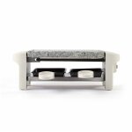 Appareil � raclette blanc 2 personnes + 2 caquelons - 350w - plateau amovible en granite