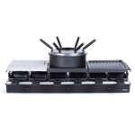 Appareil � raclette multifonction 12 personnes 1650w ? 3 plateaux pour griller, fondre et cuire ? accessoires ...