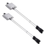 Appareil  sandwich, lot de 2, camping, toasteur, rchaud  gaz, manche: 57 cm de long, gaufrier: 10x10 ...