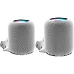 Compatible with apple homepod 2 wall mount stand accessories with integrated cable management, speaker ...