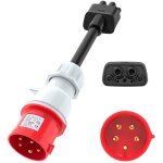 Applicable adaptateur 5 - pin cee vers tesla, 32a c�ble d'extension de chargeur ev gen 2 pour les mod�les ...