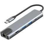 Applicable station d'accueil 5 en 1 type - c, adaptateur type - c vers hdtv, ethernet rj45, hdtv 4k, ...