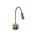 Applique 3w 4000k 285lm edgar leather 40x7x19 cm avec interrupteur, articul�e et ajustable