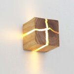 Applique en bois 8cm fissur� naturel design original en bois de ch�ne blanchi applique murale cr�ative ...