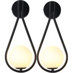 Applique boule verre led 5w, applique murale verre, applique murale boule, applique art deco, lampe vintage, ...