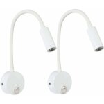 Applique chambre, liseuse led murale, lot de 2 appliques murales avec interrupteur col de cygne 3 watts ...