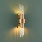 Applique chic en verre et m�tal dor� - denia