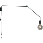 Applique décorative avec douille orientable et articulée en noir, longueur maximale de 150cm Applique décorative avec douille orientable et articulée en noir, longueur maximale de 150cm