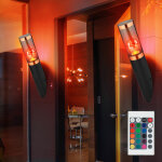 Applique murale dimmable avec t�l�commande led applique murale ext�rieure jardin cuivre fum� torche ext�rieure ...