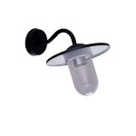 Applique ext�rieure col de cygne 25wmax e27 acier noir crealys