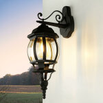 Licht - erlebnisse - applique d'ext�rieur brest noire au design rustique en forme de lanterne ip44 - ...