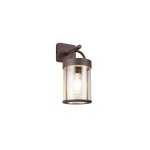 Applique d'ext�rieur, lampe murale d'ext�rieur, lanterne, aluminium, couleur rouille, e27, h 29 cm