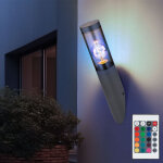 Applique d'ext�rieur applique murale en acier inoxydable lampe torche lampe de jardin ext�rieur, fum�e ...