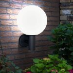 Applique d'extrieur applique murale jardin inox applique murale boule de verre blanc, inox anthracite, ...
