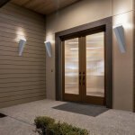 Applique d'ext�rieur, applique murale, torche, zone d'entr�e, terrasse, ip44, acier inoxydable, argent, ...