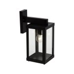 Applique ext�rieure gaia descendante noir m�tal / verre e27 1x60w brilliant