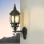 Licht - erlebnisse - applique extrieure rustique murale e27 gris h : 54 cm applique lanterne extrieur ...