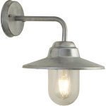 Applique exterieure toronto galvanis� argent� et verre transparent e27 maxi 60w