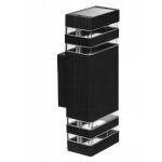 Applique de faade extrieure inez ip54 2x gu10 noir luminaire en aluminium de haute qualit