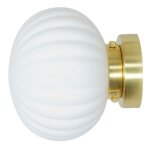 Millumine - applique globe opale et dor satin flot