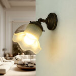 Licht - erlebnisse - applique d'int�rieur vetro 141 avec abat - jour au design floral style rustique ...