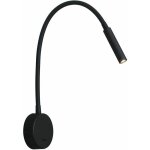 Applique de lecture noir, lampe col de cygne flexible led 3w 3000k fixation liseuse murale 240v avec ...