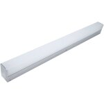 Tibelec - rglette led argent 15w, 1170 lumens, ip44, 4000k blanc - neutre, bornier de connexion intgr, ...
