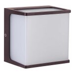 Applique murale lanterne led v - tac 8 w, marron classique, blanc chaud, ip65