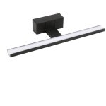 Applique led keira - 8w - 4000k - 40cm - ip44 - noir - clairage mural moderne
