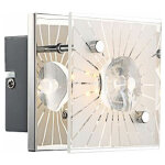 Applique led applique murale motif verre chrome cristaux h 10 cm salon chambre