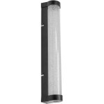 Applique / luminaire led de miroir orbis tube noir, verre bull�, 9 w, 820 lm, 3000 / 4000 k gradable ...