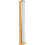 Applique / luminaire led de miroir orbis tube, verre d�poli / d�cor bois 12w 1200lm 3000 / 4000k gradable ...