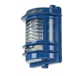 Applique massive ext�rieure ip64 en laiton verre h : 22 cm en bleu e27 lampe murale maison entr�e balcon ...