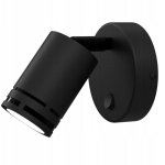 Applique mobile noire led gu10 spot interrupteur