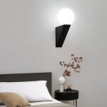 Applique moderne avec globe en verre blanc, source lumineuse originale g9, 3 temp�ratures r�glables (3000k ...